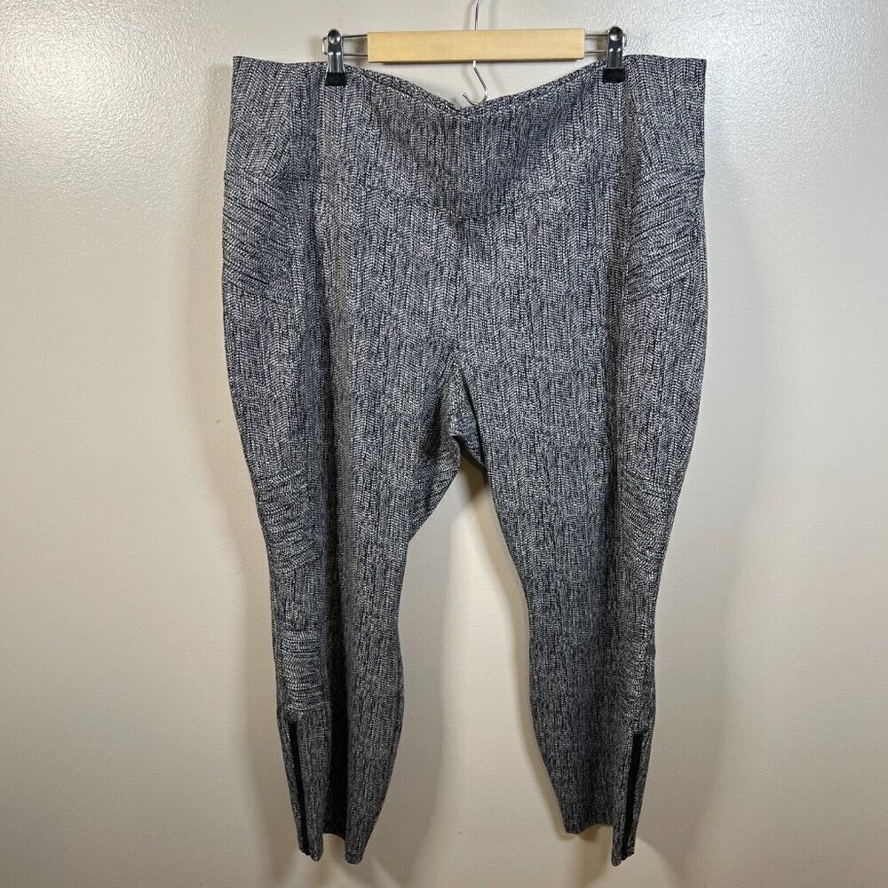 Athleta Delancey Moto Textured Tight Leggings Size 3X Braiden Black Travel Work